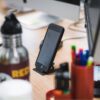 Standeazy phone stand black on desk